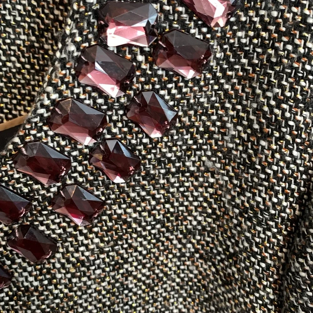 Dana Buchanan tweed jeweled and metallic blazer.‎ Worn about 3x